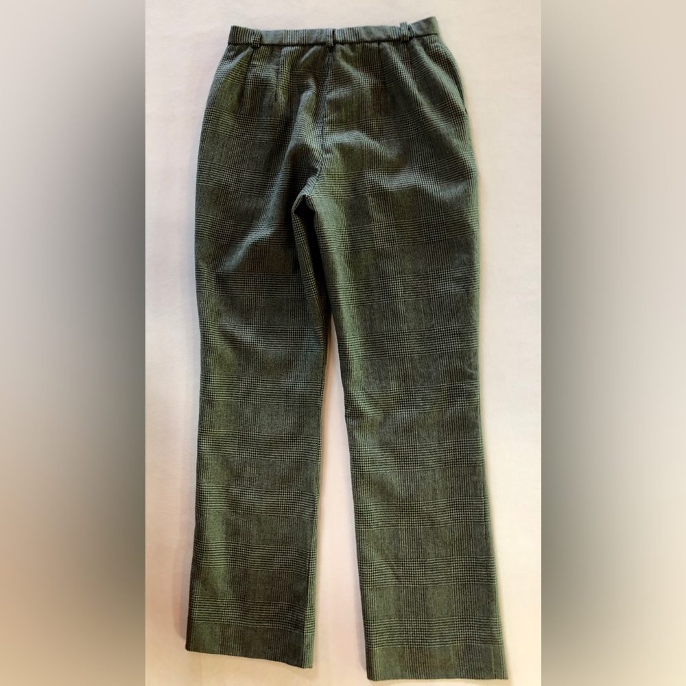 Pendleton Glen Plaid Wool Pants Green Black (2 Petite) - Picture 4 of 15